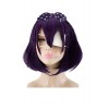 Kakegurui Midari Ikishima Short Purple Mixed Black Anime Cosplay Woman Wigs