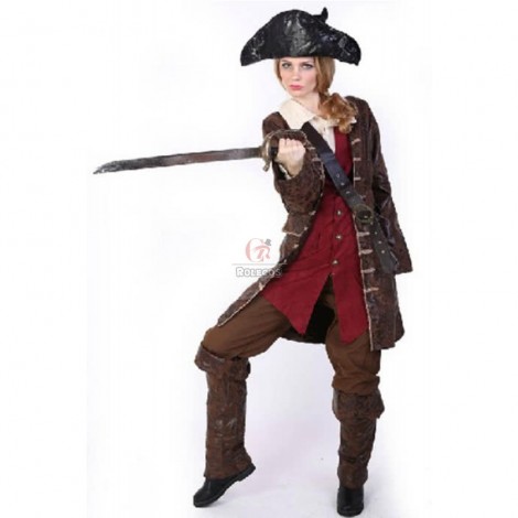 Cool And Handsome Cosplay Costume Pirate Of The Caribbean Six Piece Suit For Woman