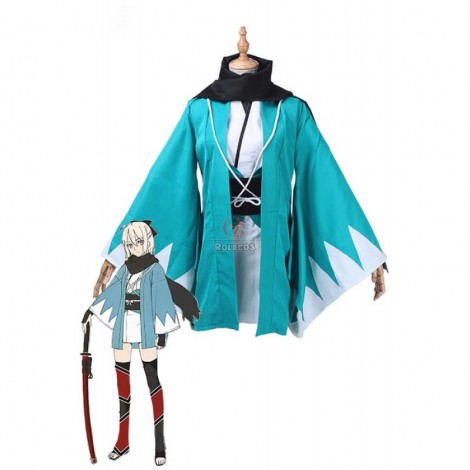 Fate Grand Order Okita Souji Sakura Saber Cosplay Costumes