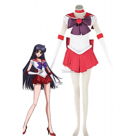 Anime Sailor Moon Rei Hino / Sailor Mars Fancy Dress Cosplay Costume