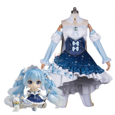 Vocaloid 2019 Hatsune Miku Star and Snow Princess Cosplay Costumes