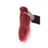 LOL KDA Skin Akali Dark Red Ponytail Long Cosplay Wigs