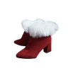 Game LOL Christmas Jinx Red Cosplay Shoes