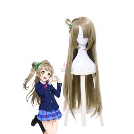 Love Live Minami Kotori Long Straight Flaxen Cosplay Wigs With Bowknot