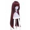 Fate Grand Order Scathach Synthetic Wine Red Long Cosplay Wigs