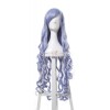100cm Long Fashion Cosplay Wigs Dark Blue Wavy Women Hair