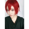 Free!Eternal Summer Rin Matsuoka Claret-red Short Straight Cosplay Wigs