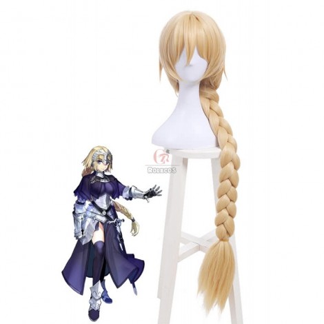 Fate/Grand Order Joan of Arc Blonde Synthetic Long Cosplay Wigs Braids
