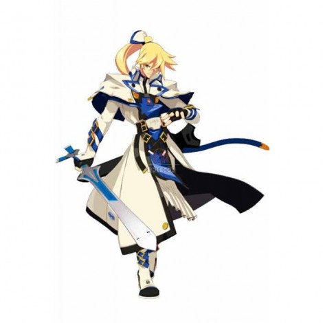Guilty Gear KY KISKE White And Blue Suit Cosplay Costume
