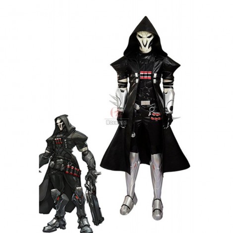 OW Game Reaper Customized Cosplay Costumes Full Set