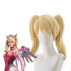Game OW Pink Angel 40cm Long Blonde Ponytail Cosplay Wigs