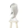 Game OW Ashe Silver White Medium Straight Cosplay Wigs