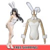 Seishun Buta Yarou wa Bunny Girl Senpai no Yume wo Minai Sakurajima Mai White Bunny Girl Cosplay Costume